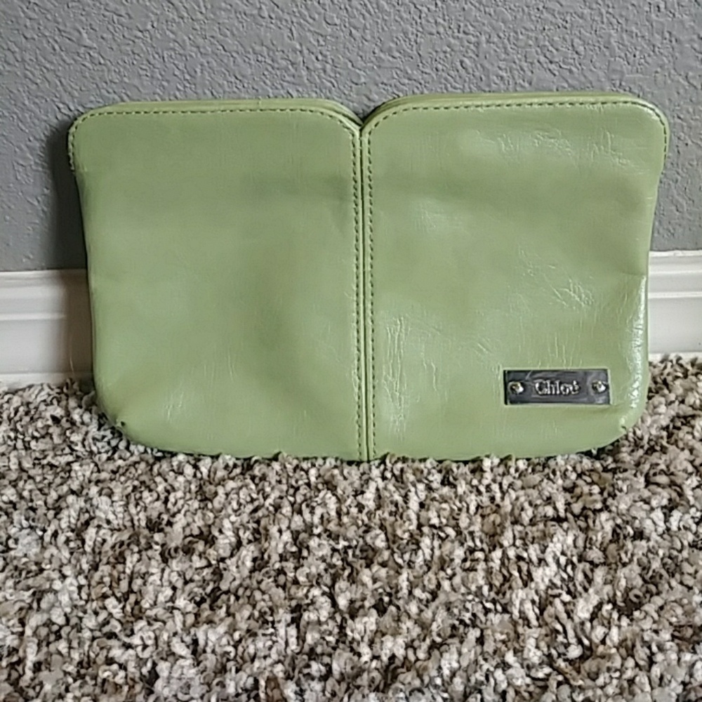Faux Leather Chloe Zipper Pouch