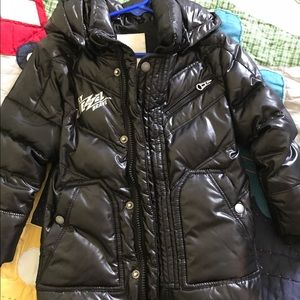 Diesel boys size 2 black down jacket. Like new