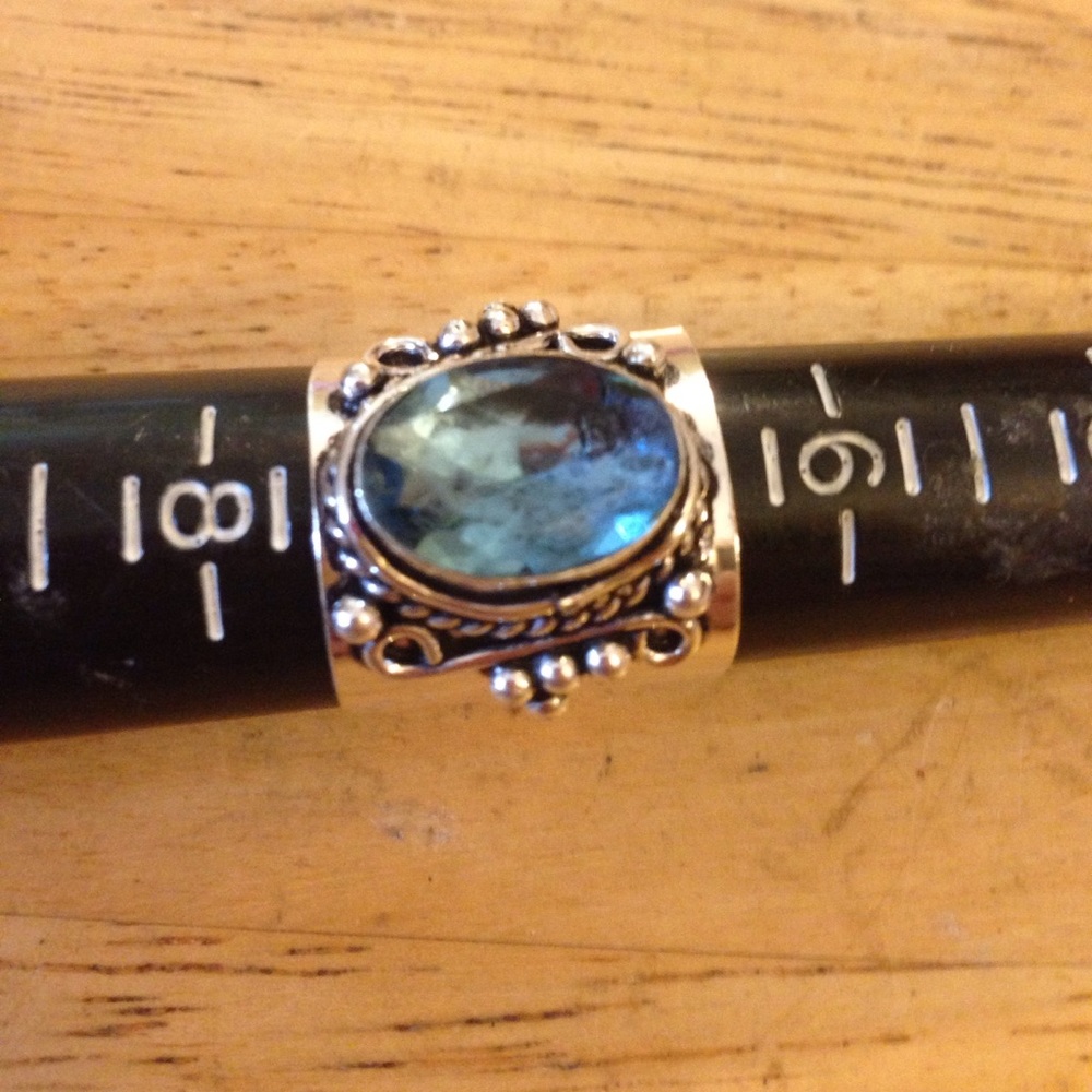 Blue London quartz ring