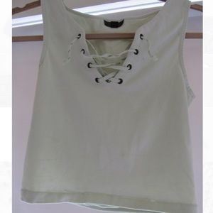 TOPSHOP mint green cropped top