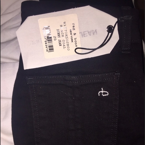 Rag & Bone Denny Skinny Jeans - Black Coal - Picture 4 of 7