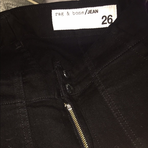 Rag & Bone Denny Skinny Jeans - Black Coal - Picture 6 of 7