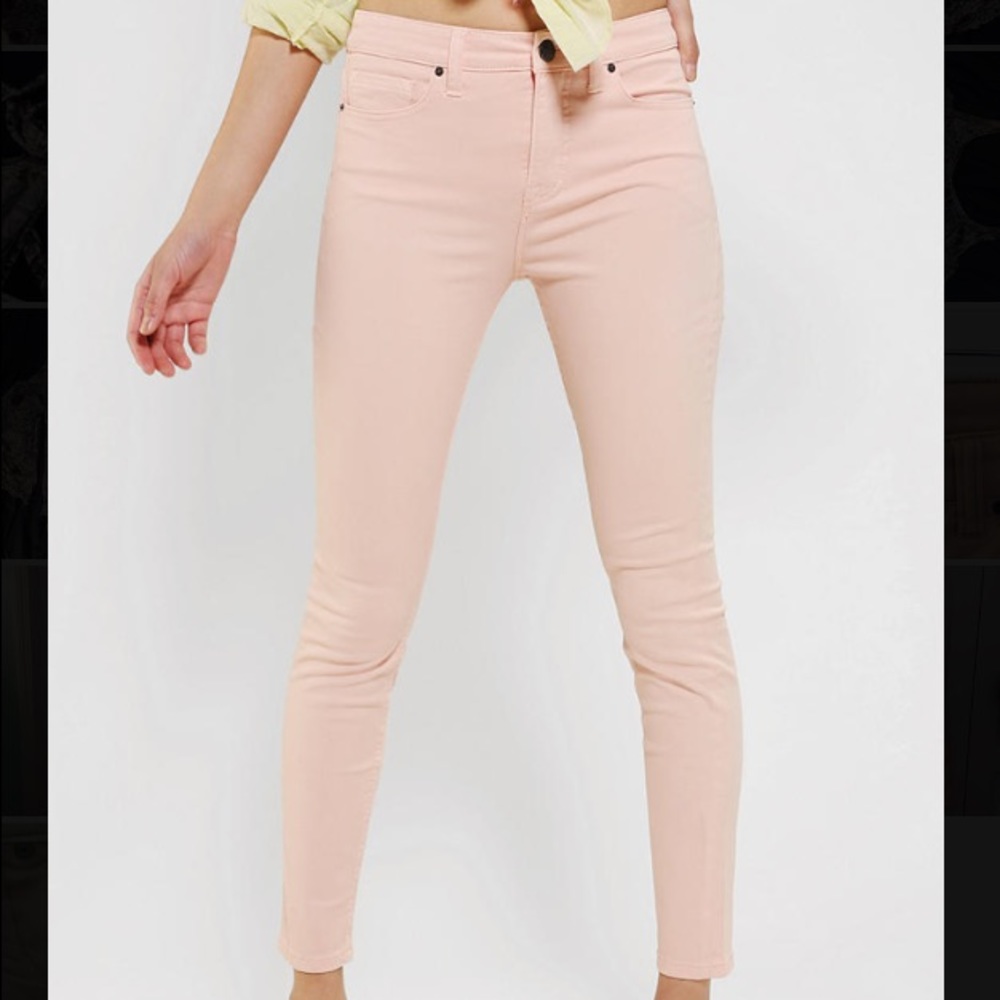 BDG pink high rise ankle jeans size 27
