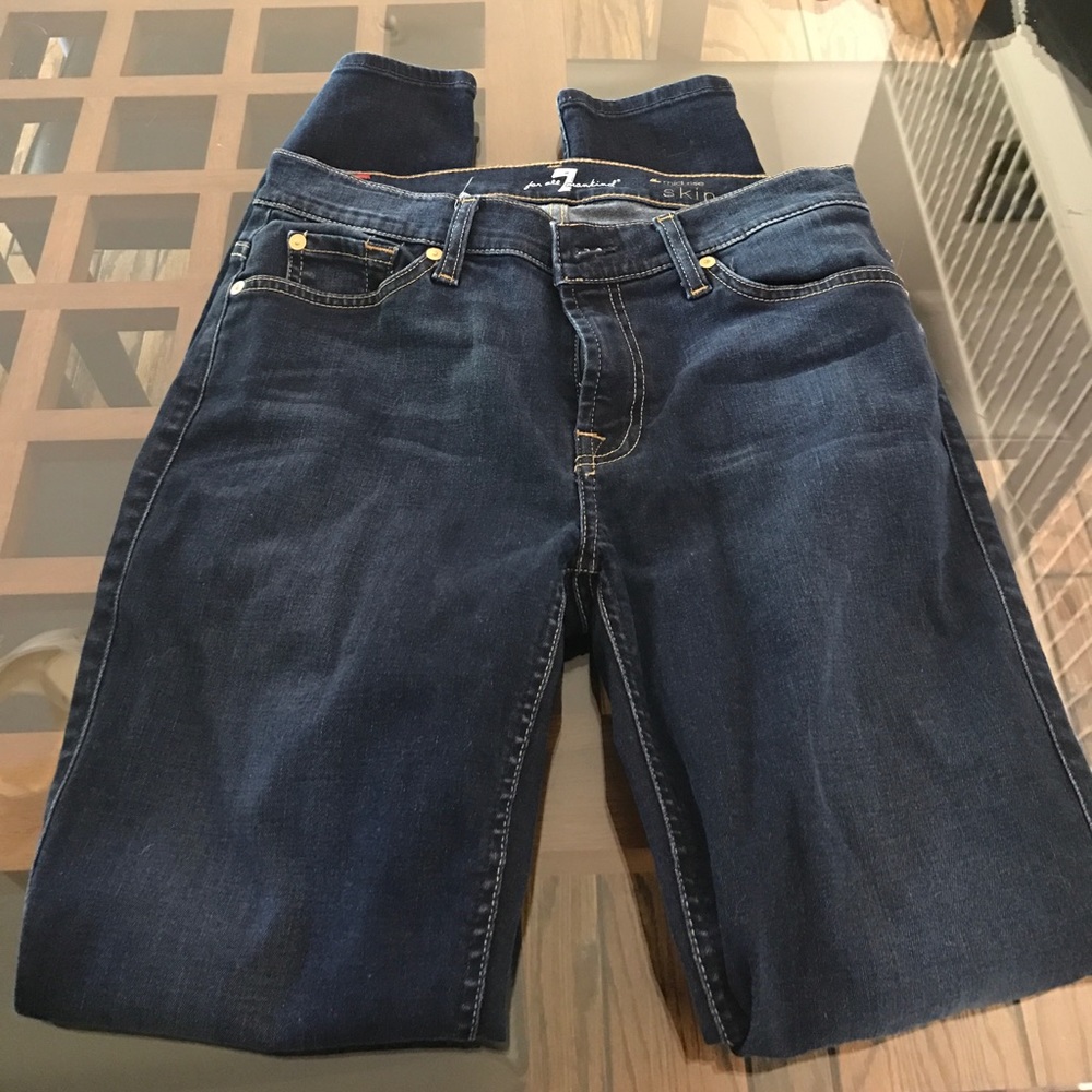 7 for all mankind dark blue jeans!