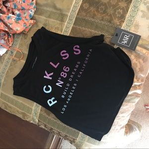 NWT YOUNG &a RECKLESS CROP TOP