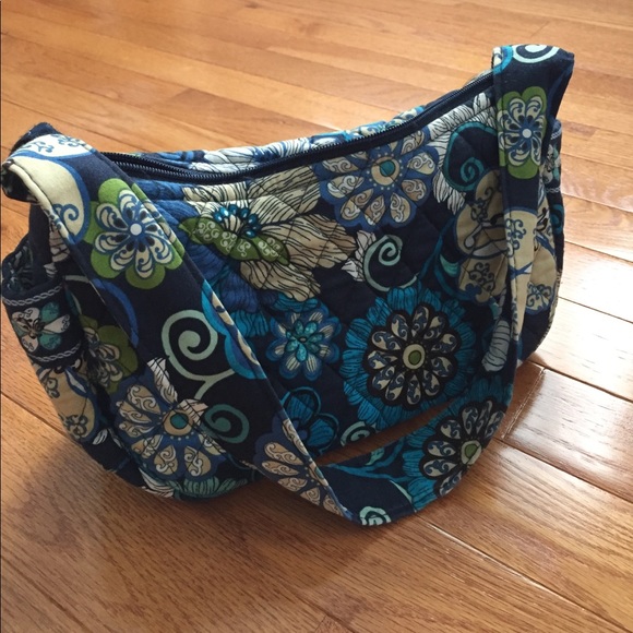 Vera Bradley Bag Mod Floral Blue Maggie Purse - Picture 3 of 4