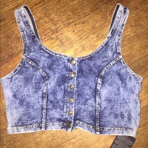 denim crop top
