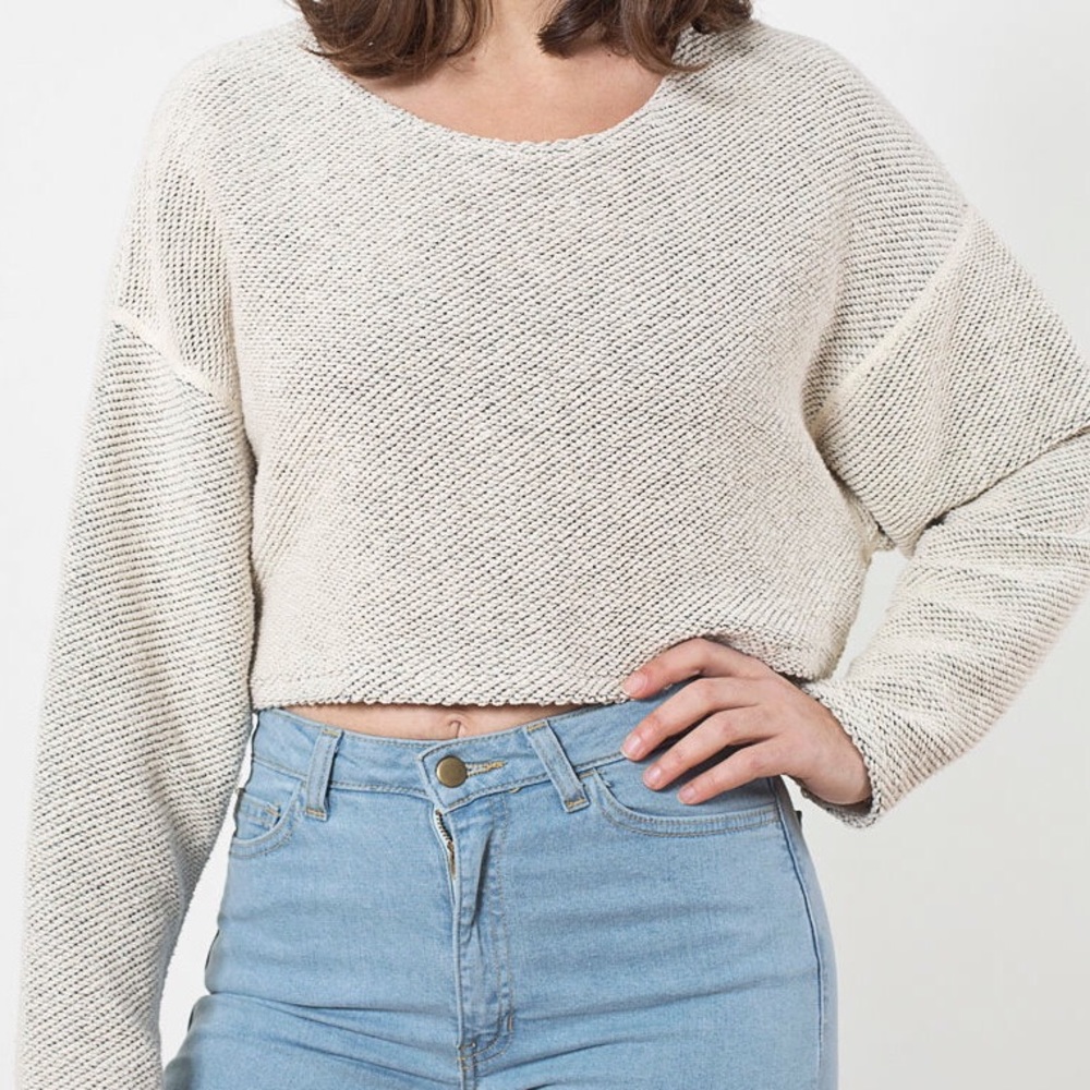 Cropped Reversible Easy Sweater