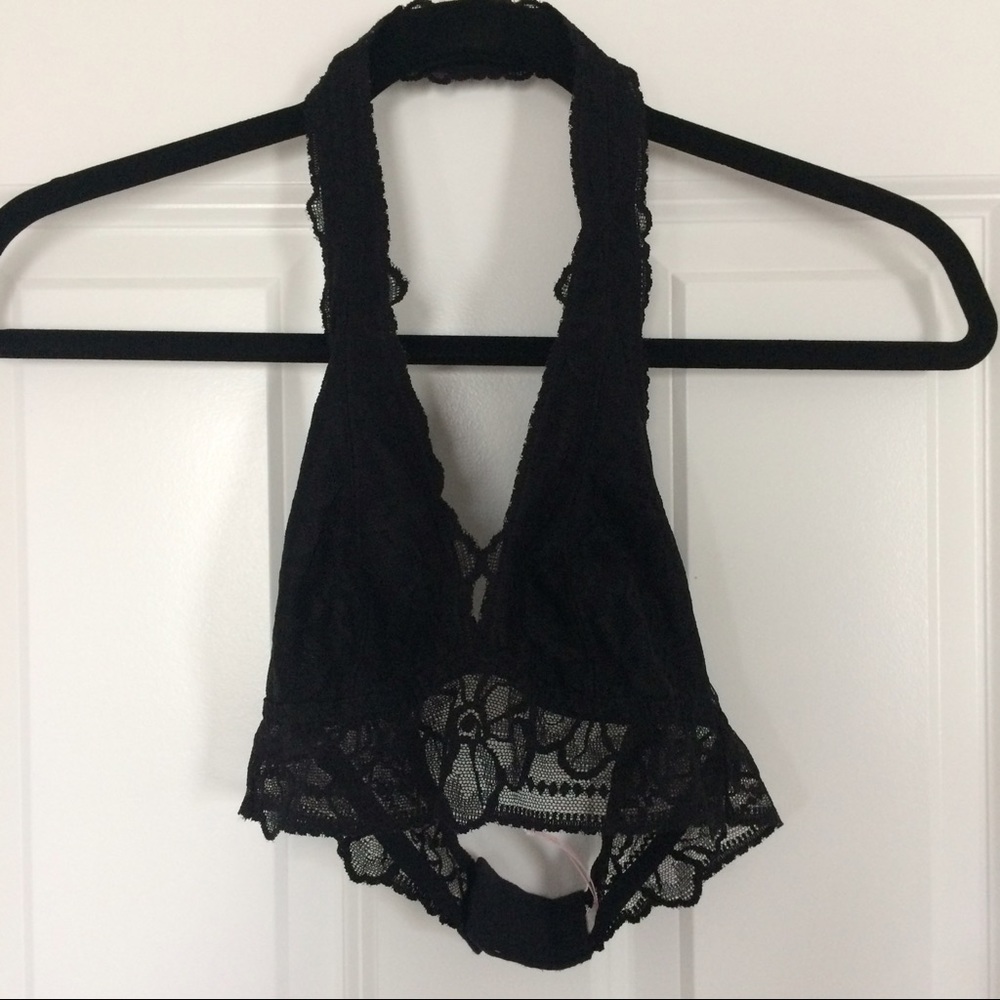 Lace halter bralette