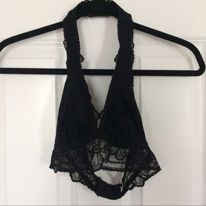 Lace halter bralette