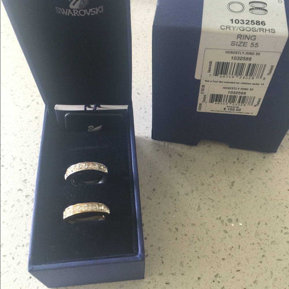 Swarovski double rings