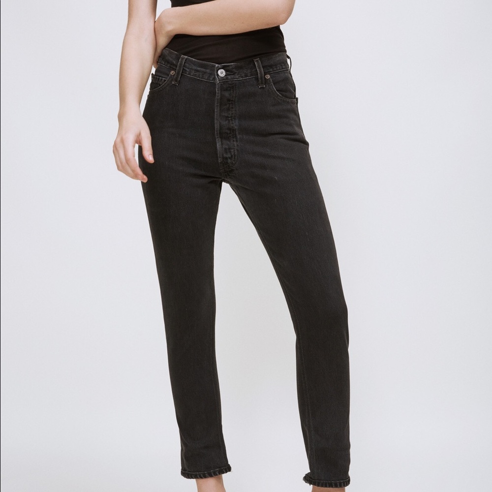 Levi's Faded Black Straight Leg Denim Jeans