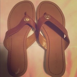 Coach leather sandals.