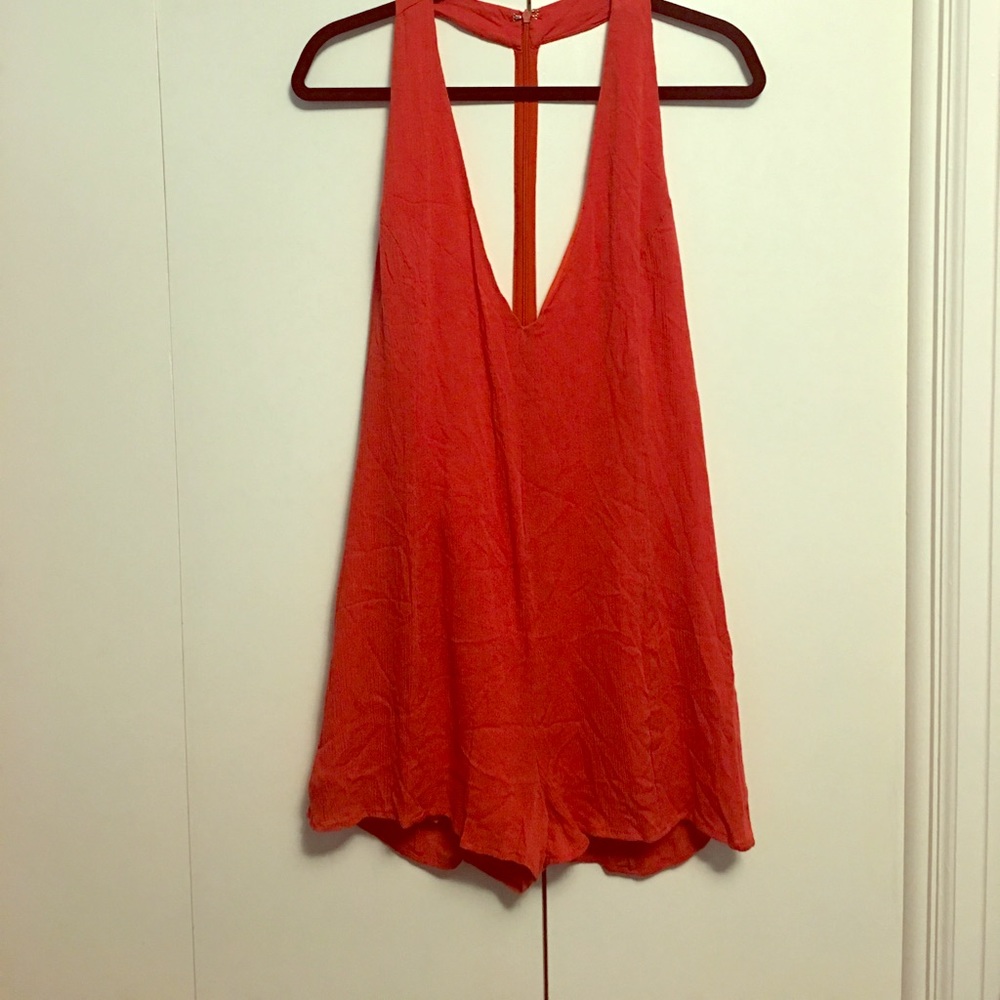 TOBI Orange Romper NEVER WORN