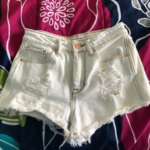 Distressed High Waisted Shorts