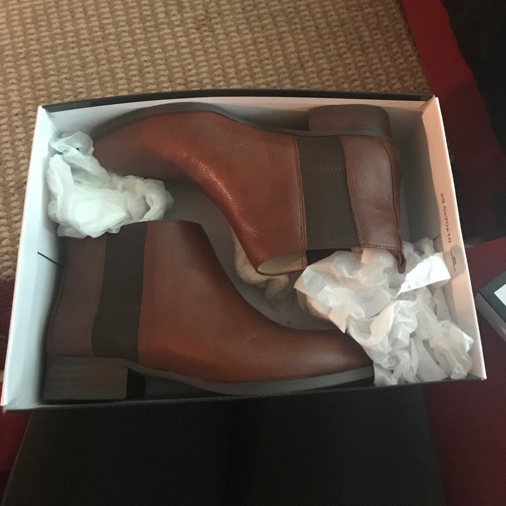 Nine West Brown Leather Booties