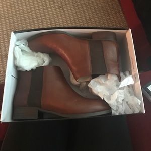 Nine West Brown Leather Booties