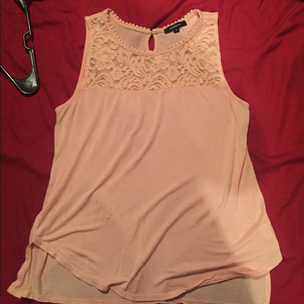 Pink lace top