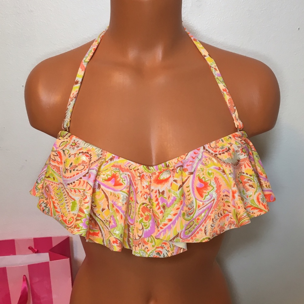 🚫SOLD🚫NEW VS FLOUNCE TOP SWIM BANDEAU - Picture 1 of 4