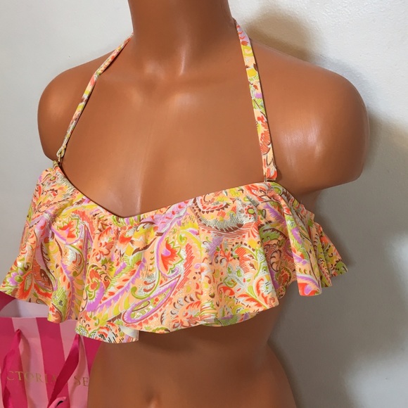 🚫SOLD🚫NEW VS FLOUNCE TOP SWIM BANDEAU - Picture 2 of 4