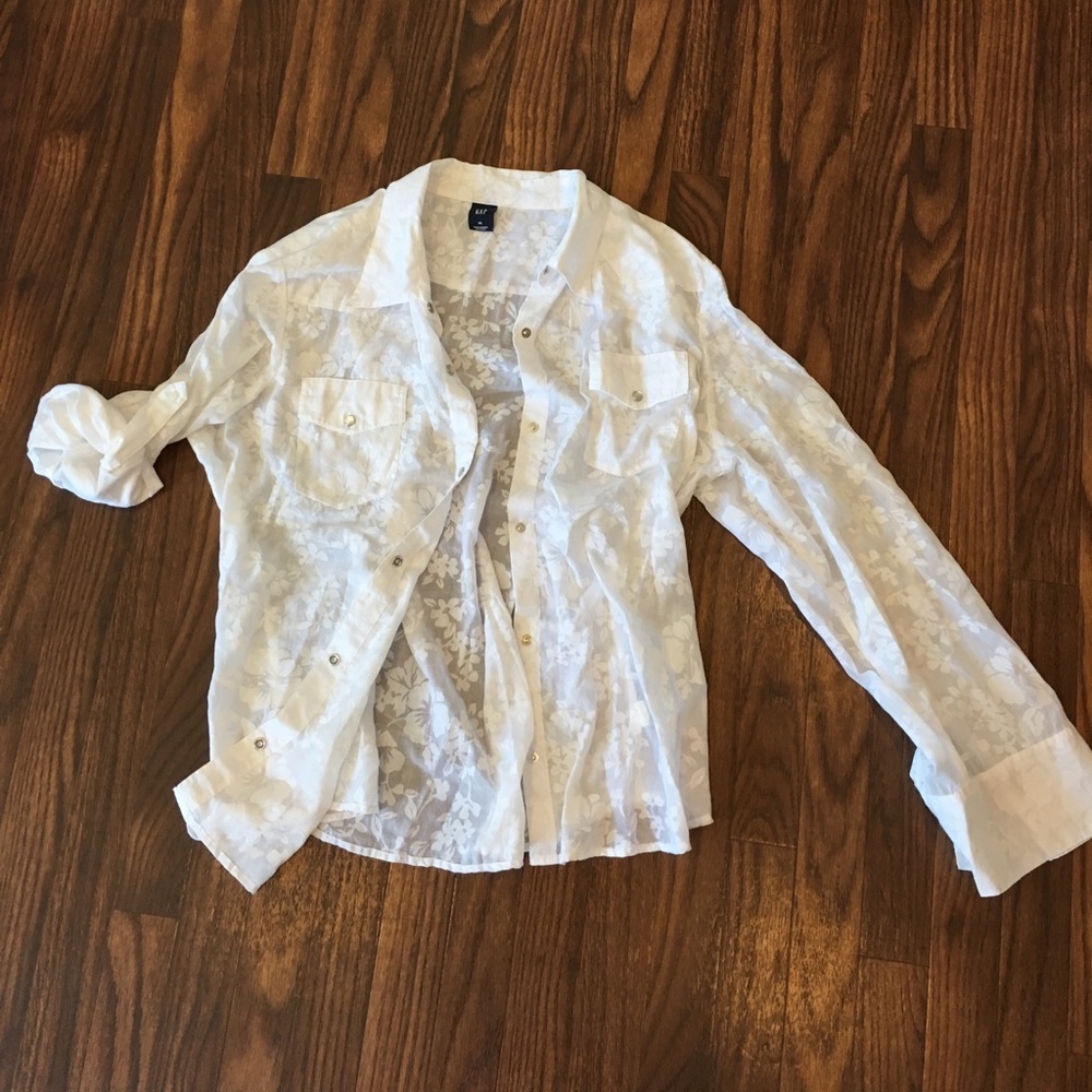Sheer tropical top
