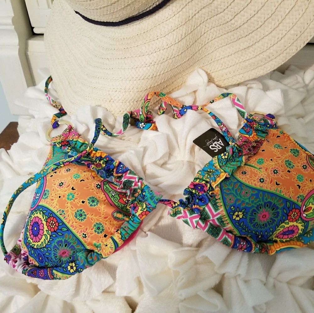 ABS Allen Schwartz bikini top sz 6 nwt