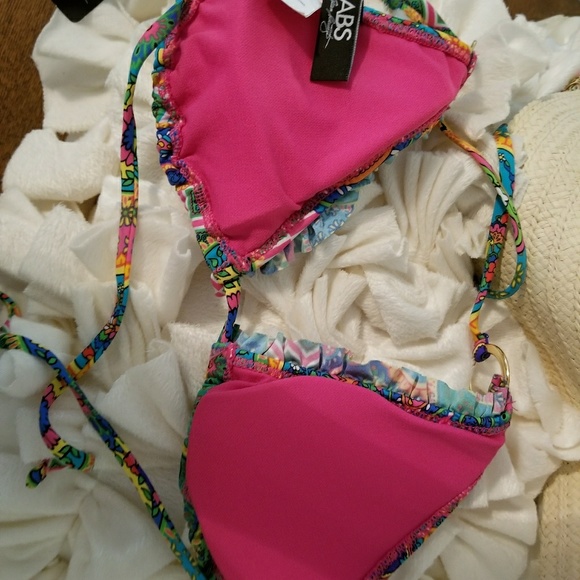ABS Allen Schwartz bikini top sz 6 nwt - Picture 4 of 6