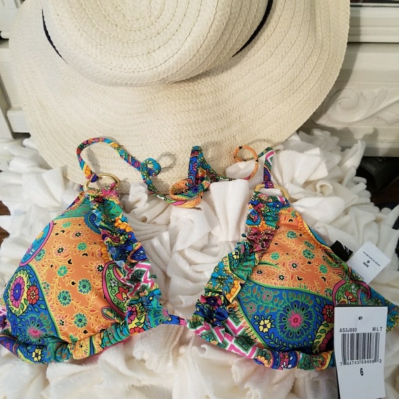 ABS Allen Schwartz bikini top sz 6 nwt - Picture 5 of 6