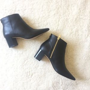 LIKE NEW CK Narla Block Heel Leather Ankle Bootie