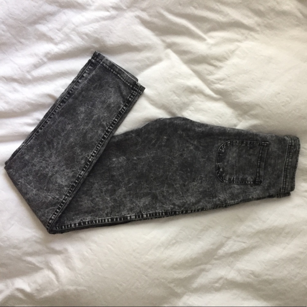 High Waisted Acid Wash American Apparel Jeans