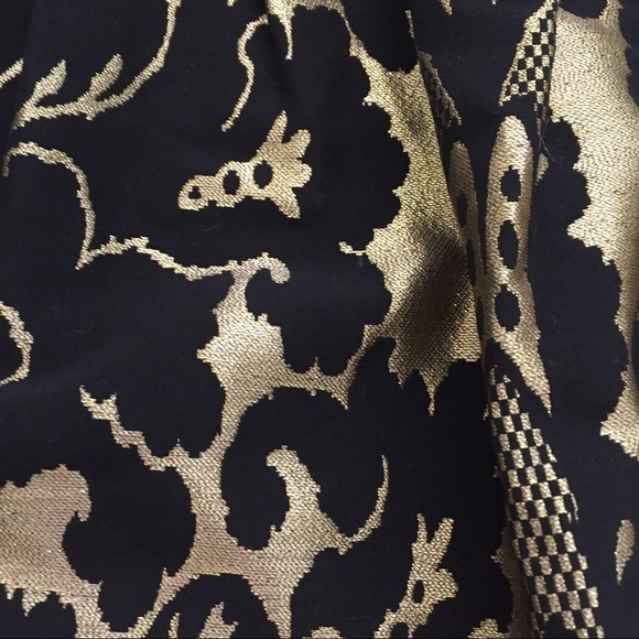 NWOT H&M STRAPLESS COCKTAIL DRESS GOLD AND BLACK - Picture 6 of 7