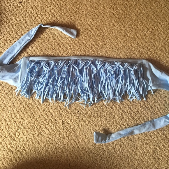 L Space baby blue fringe bikini top - Picture 2 of 3