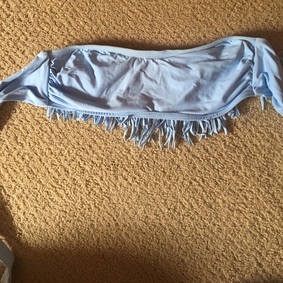 L Space baby blue fringe bikini top - Picture 3 of 3