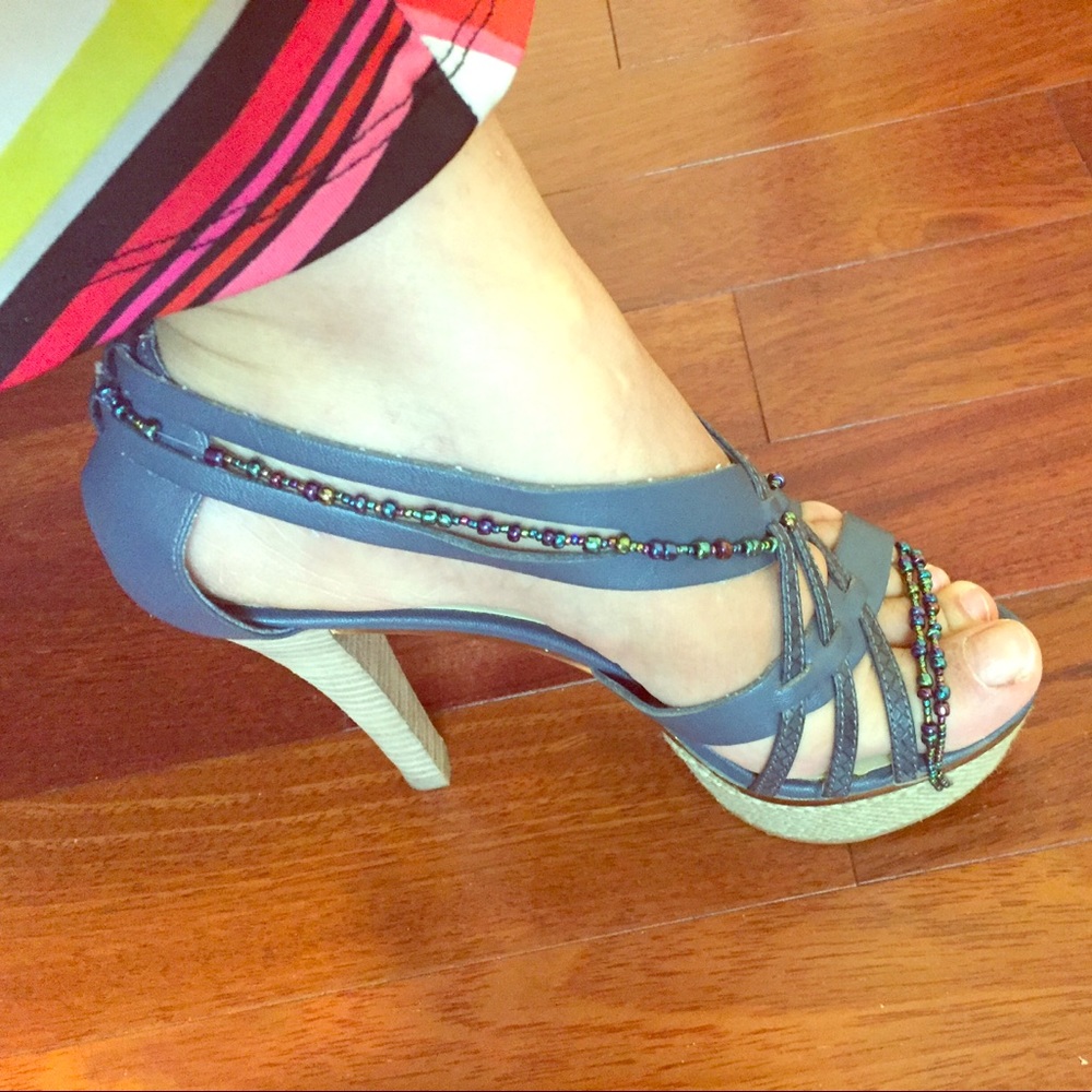Blue sandals size 6.5