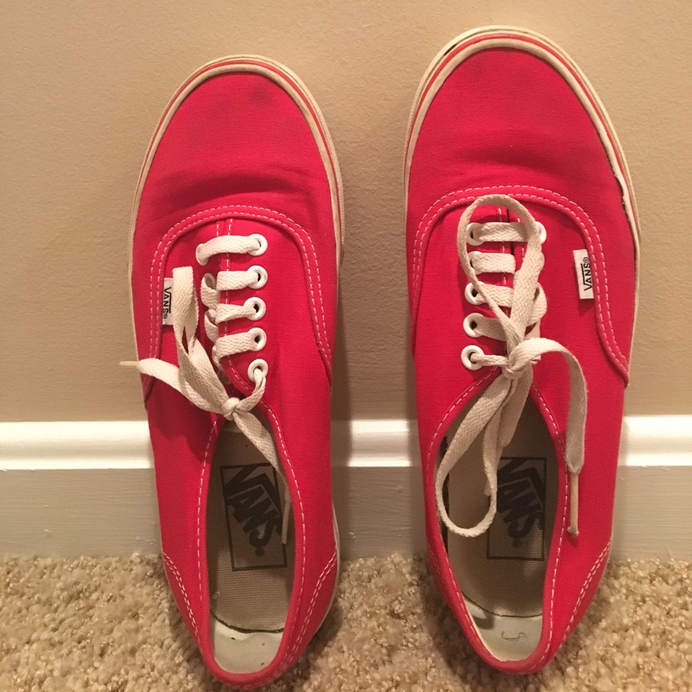 Authentic red vans