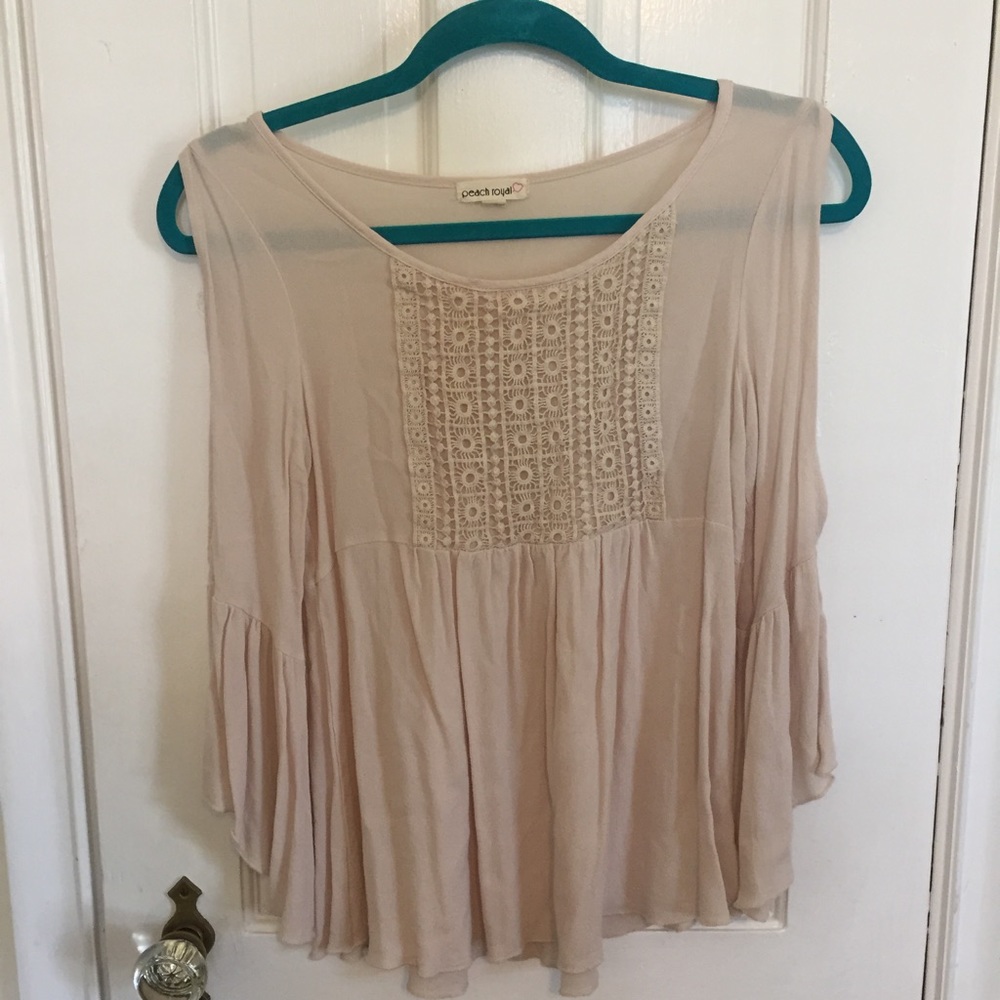 Boho Blouse • Lace Detail • Open Sleeves