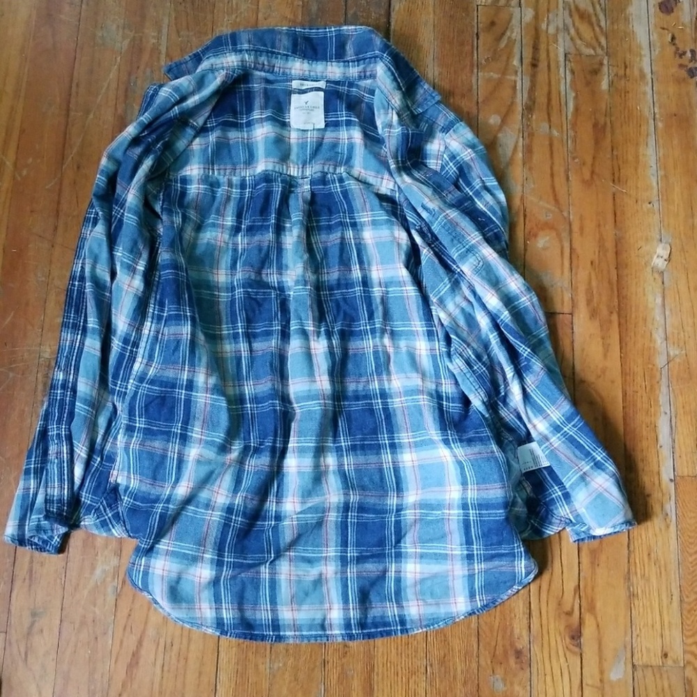 Plaid button down shirt, long sleeve