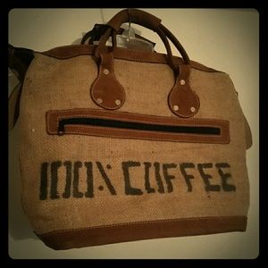 Coffee sack messenger bag