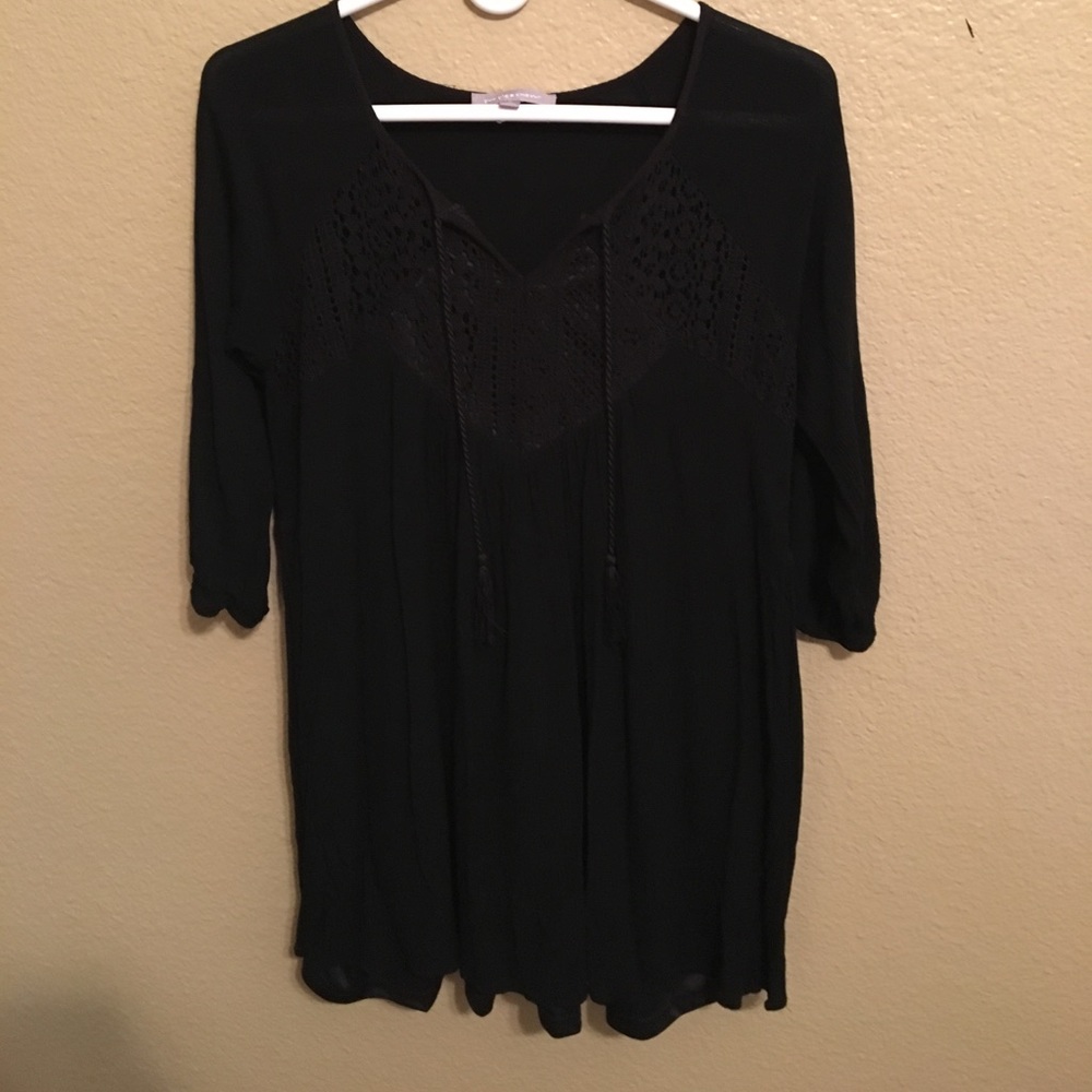 Black, mid sleeve dress