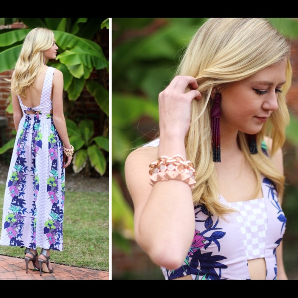 ISO Mara Hoffman Deep V Jardin Dress in Stone