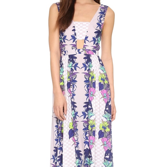 ISO Mara Hoffman Deep V Jardin Dress in Stone - Picture 2 of 3