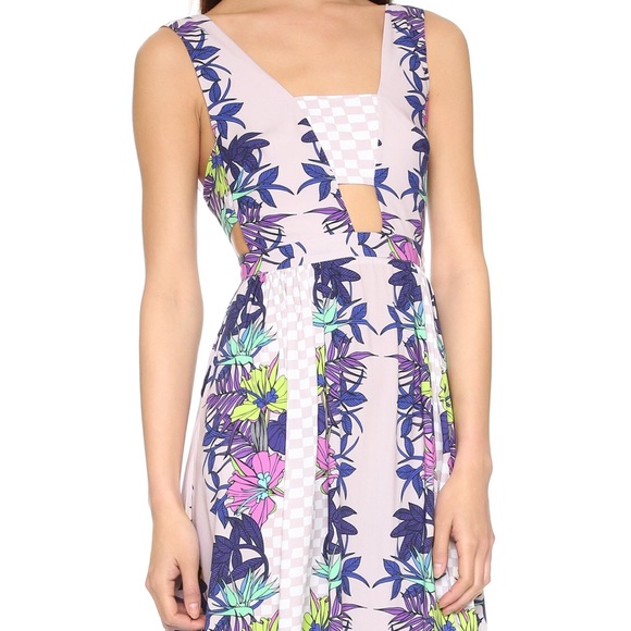ISO Mara Hoffman Deep V Jardin Dress in Stone - Picture 3 of 3