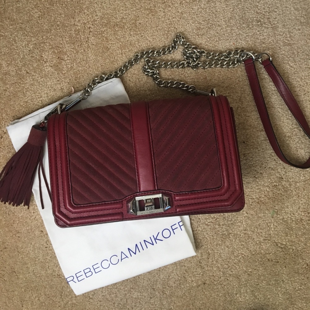 Rebecca Minkoff Chevron Quilted Love Crossbody