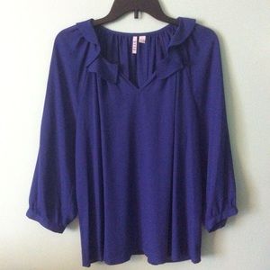 "ELLE"  Pretty Blue Blouse