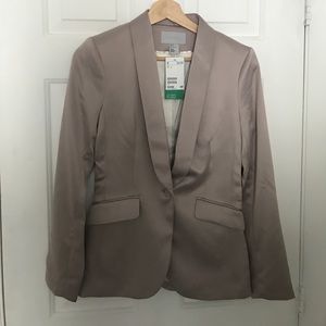 Fitted Satin Blazer