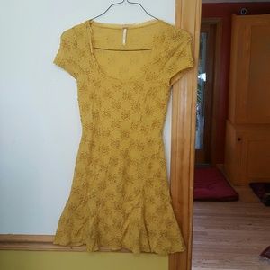 Yellow free people dress