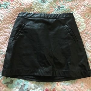 Mini leather skirt for girls