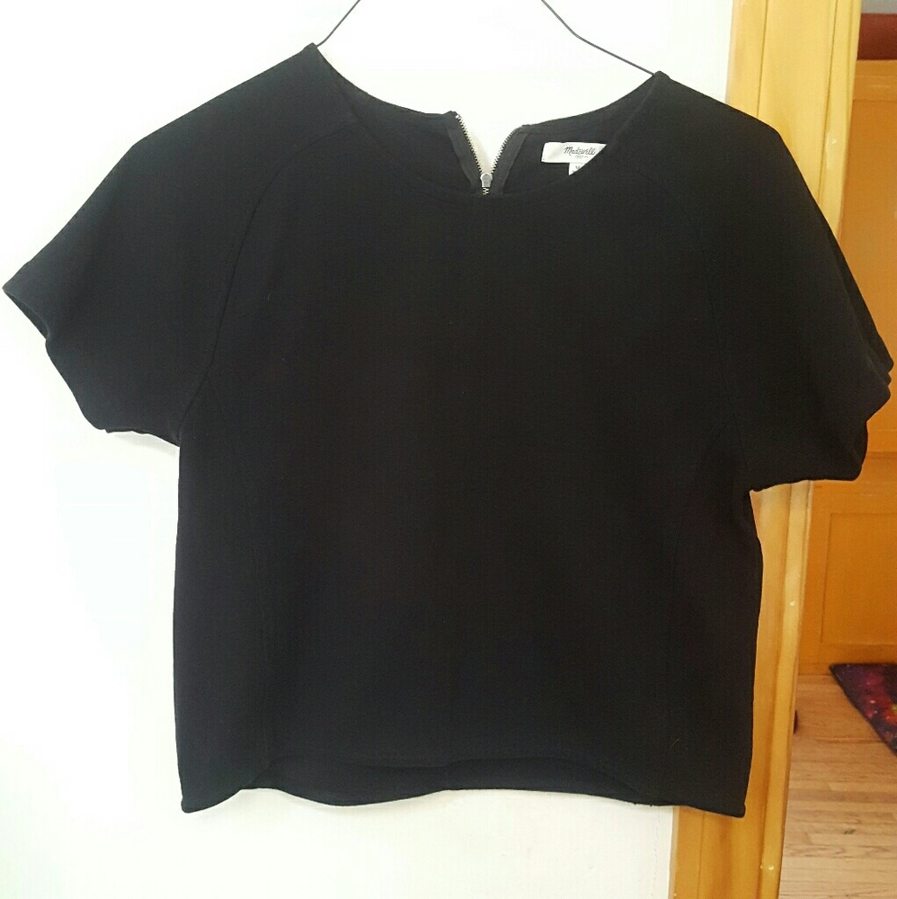 Madewell Black Crop Top