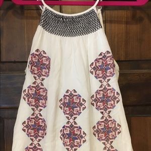 Embroidered white dress