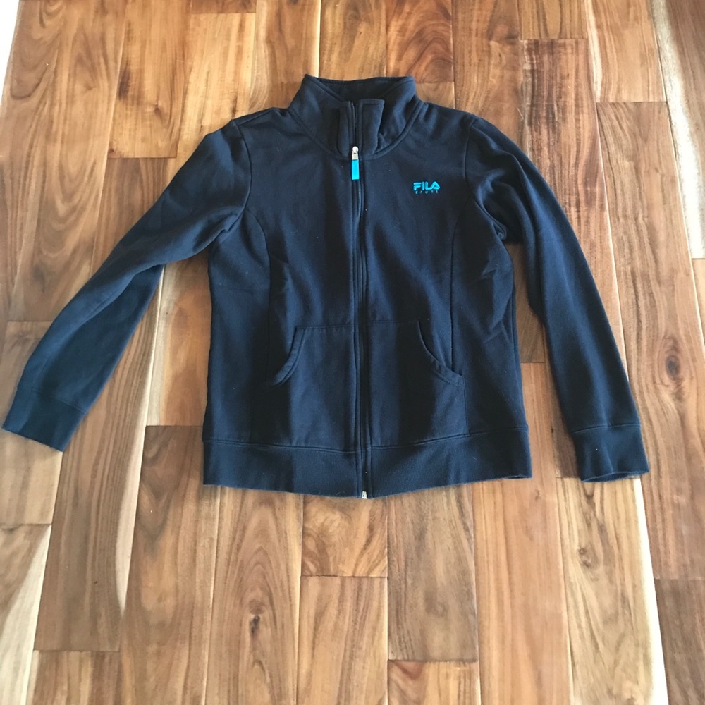 Black Fila zip up